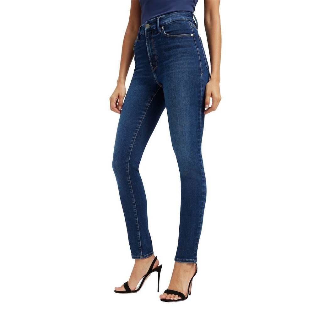 Good American Always Fit Good Legs Skinny Jeans Medium Dark Wash High Rise - Picture 3 of 14